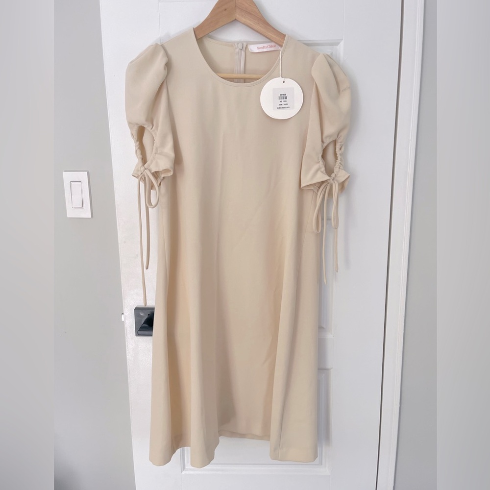 NWT See by Chloe puff sleeve. Size 34. Color cream